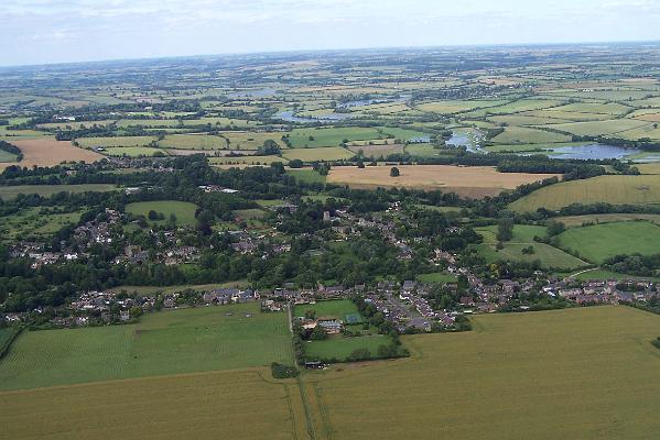 aerial4.jpg - The church tower is dead centre with the Cherwell Valley to the north and east.Many thanks to Mike McKinley for these aerial photographs.