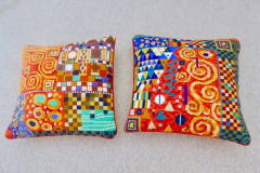 Cathy Lawday: Tapestry Cushions with all the Colours of the Rainbow